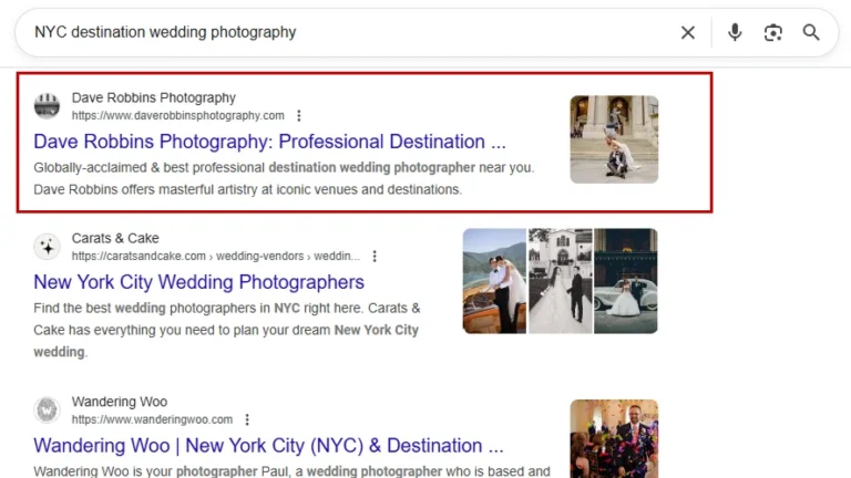 NYC Destination Wedding Photography